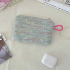 Heart Printed Cute Small Lipstick Cosmetic Bag Travel Makeup Organizer Toiletry Storage Bag Pouch Card Holder Purse Bags