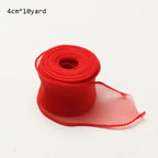 10Yards/Roll Chiffon Silk Ribbon Organza Satin For DIY Craft Gift Wrapping Decoration Wedding Bouquets Wreath Sewing Supplies