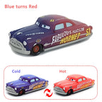 Pixar Cars Color Changing Toy Car Anime Figures Lightning McQueen Doc Hudson Metal Die Casting Model Children's Birthday Gifts
