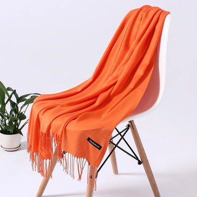Fashion Solid Scarf Women Cashmere Soft Winter Warm Scarves Hijab Female Long Headband Shawl Wraps Bandana Foulard 2022 Echarpe