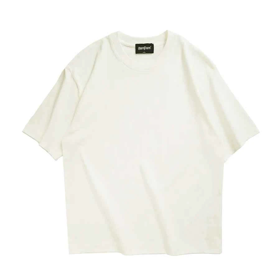 WAVLATII New Men Oversized T shirts Female 260 GSM Casual White Streetwear Tees Black Solid Basic Summer Tops for Young WMT2401