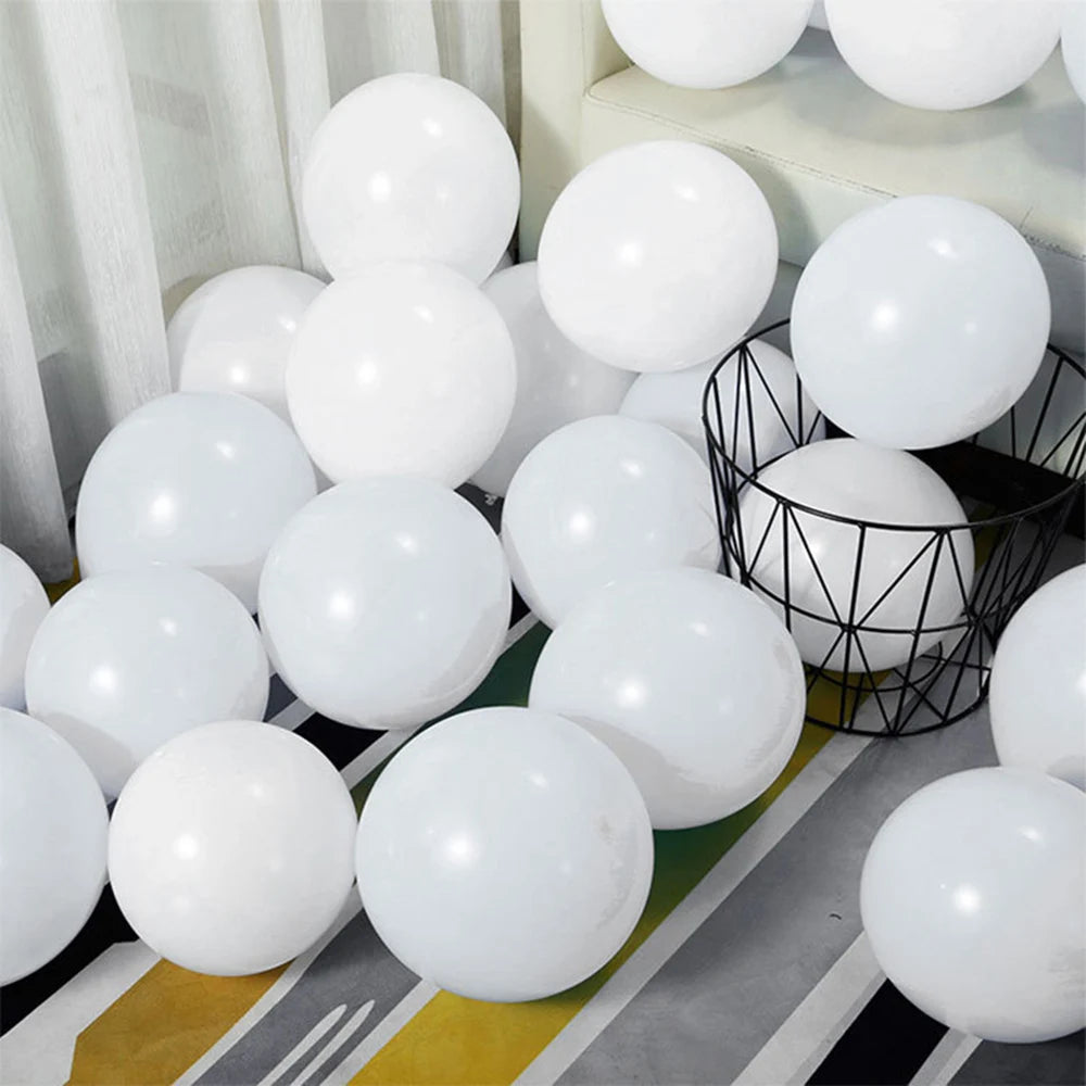 10- 100 pieces metal balloon Gold Silver Chrome Ballon Wedding Decoration white black Macaron Birthday Party Supplies 10 12 inch