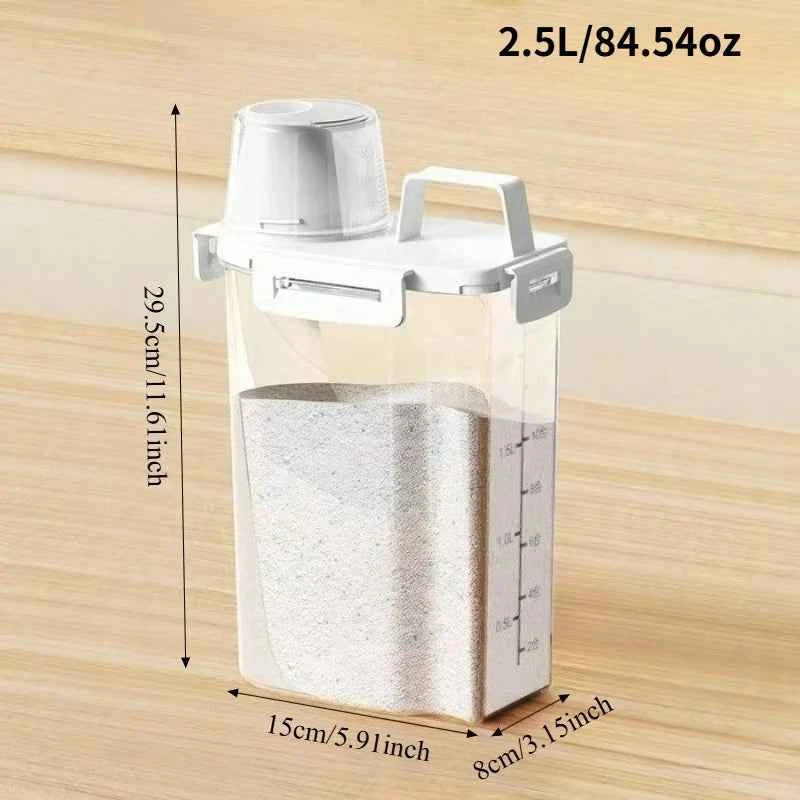 2.5L Covered Moisture-proof Sealed Storage Container - Used for Grain, Nut, Flour, Rice Food Storage Boxes