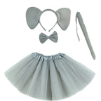 Animals  Children  Headband Tutu Skirt Tail Bow Kids  Girl Party Props Elephant Tiger Fox     Halloween Costume Cosplay