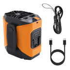 Portable Waist Fan 10000mAh with Power Bank LED Lighting Hanging Neck Fan 5 Speed Strong Airflow Cooling Fan for Outdoor Working