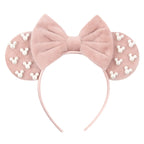 New Trendy Mouse Ears Headband 3.3"Velvet For Girls Soft Bow Hairband Halloween Festival Party Trip DIY Hair Accessories Gifts