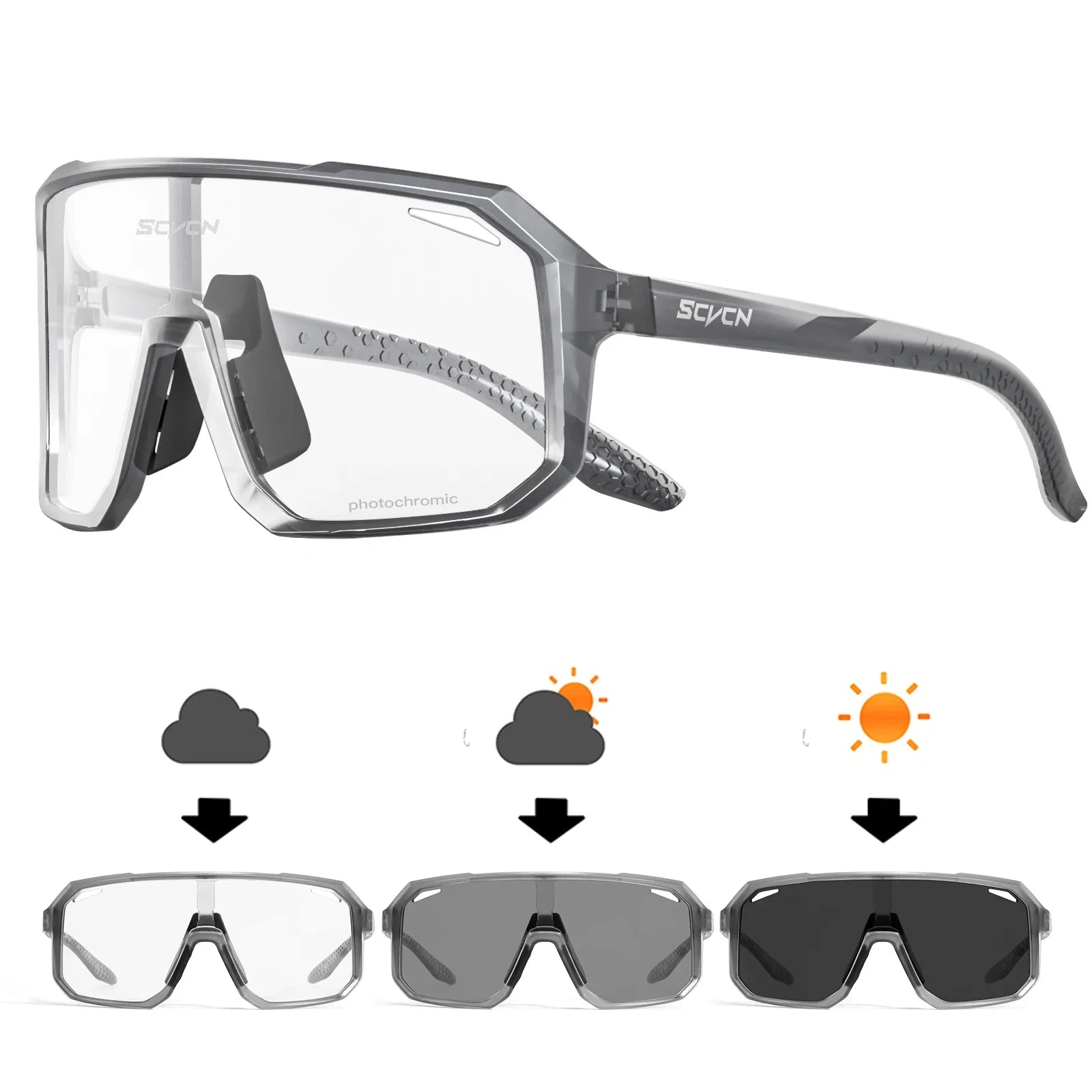 Photochromic UV400 Cycling Sunglasses for MTB & Road Cycling