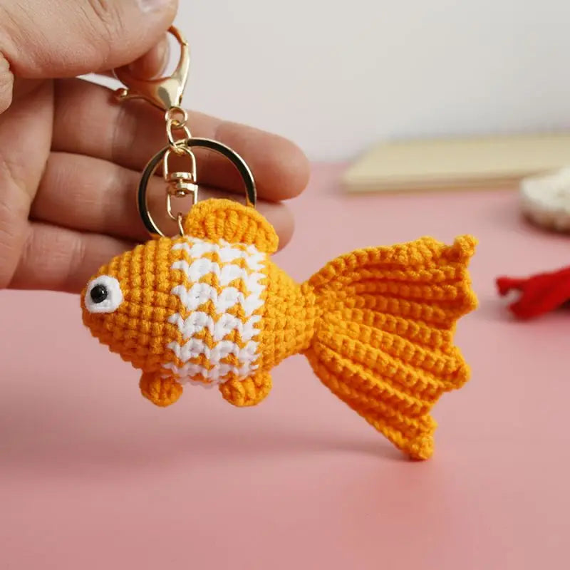 Ocean Animal Crochet Keychain Tropical Fish Bag Charm