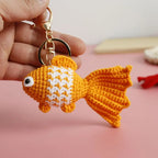 Funny Shrimp Crochet Keychain Cute Ocean Bag Charm