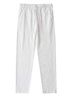 Casual Cotton Linen Chino Pants Men Wide Leg Lightweight Baggy Cotton Sweatpants Male Sport Jogger Straight Work Trousers