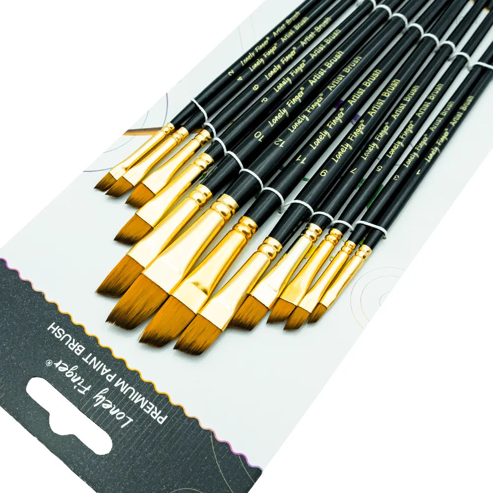 12/24/48pcs Paint Brushes Set Professional Paint Brush Round Pointed Tip Nylon Acrylic Brush For Acrylic Watercolor Oil Painting