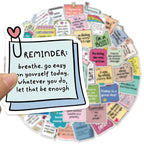 50PCS Self affirmation Encouragement Slogans Graffiti Stickers DIY Phone Cases Laptop Water Cups Waterproof Stickers