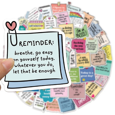 50PCS Self affirmation Encouragement Slogans Graffiti Stickers DIY Phone Cases Laptop Water Cups Waterproof Stickers