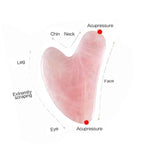 Gua Sha Massage Board for Face Rose Pink Guasha Plate Jade Face Massager Scrapers Tools for Face Neck Back Body