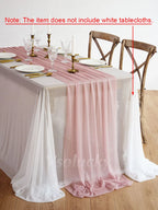 Table Runner Luxury Sheer for Wedding Rustic Boho Party Bridal Shower Birthday Christmas Decorations