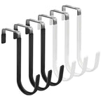Door Hangers Hooks with Rubber Organizer Hooks for Living Room, Bathroom, Bedroom, Kitchen Hanging Clothes, Towels, Hats, Coats