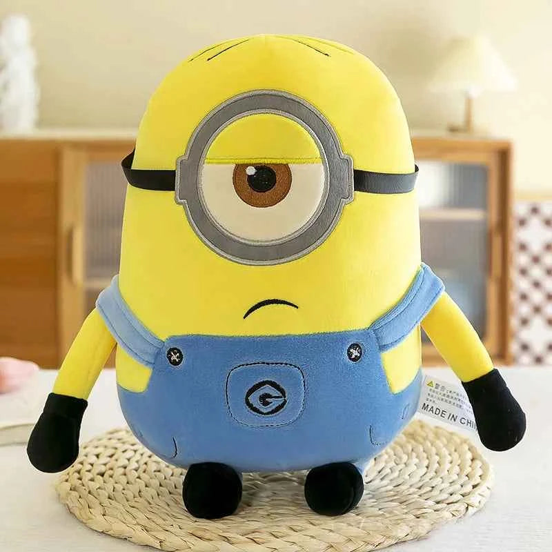 Minions Movie Periphery Yellow Plush Bob Plush Stuart Stuffed Toys In Jeans Soft Dolls Pillow Decoration Children Birthday Gift
