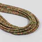 Natural Flat Round Stone Beads Abacus Shape Jaspers Quartzs Gems Beads For DIY Necklace Earrings Jewelry Making Accessori 2*4mm