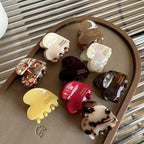 3.5cm Small Hairclaw Acetate Hair Crabs for Girls Cute Heart Shaped Hairclips Women Hair Accessories Hair Pins and Clips