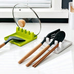 Multi-Function Kitchen Spatula Rack – Spoon Rest & Pot Lid Holder