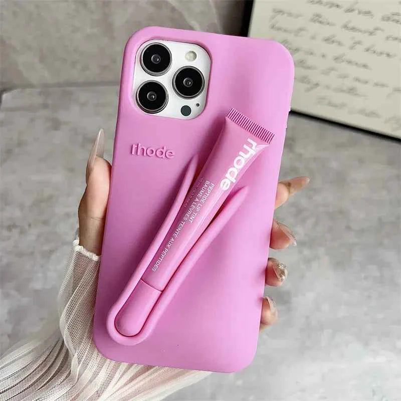 Hot Brand Lemontini Phone  Case for IPhone 11 12 13 14 15 16 Pro Max Plus 17 Air Makeup Lip Gloss Silicone Cover with Lip Glaze