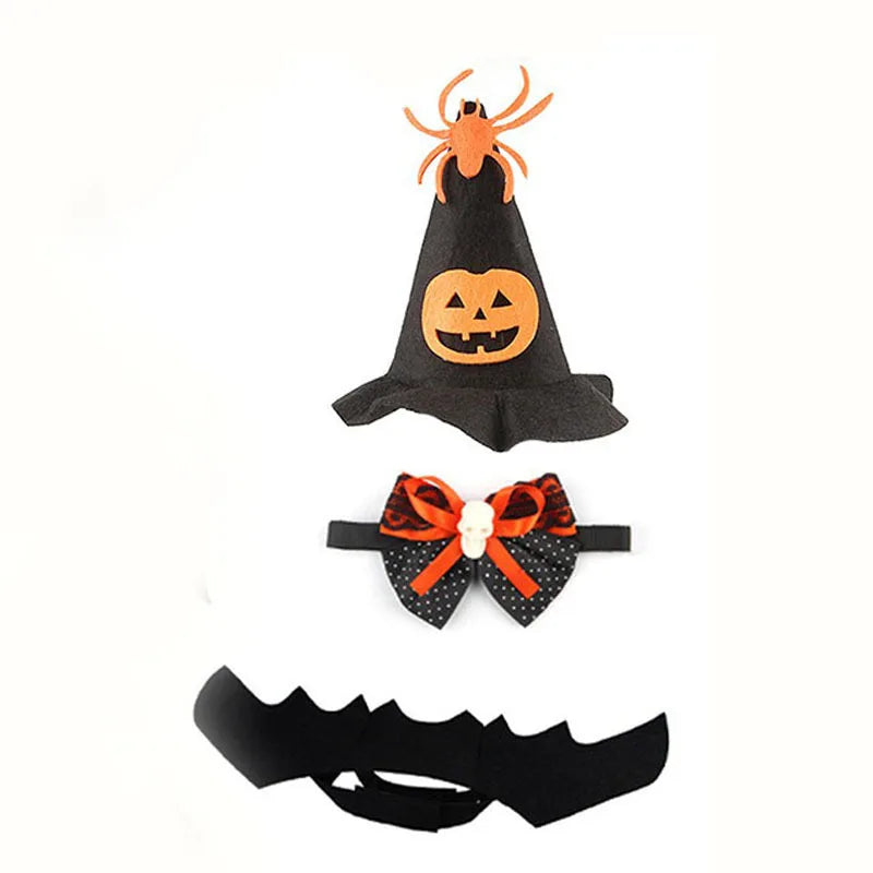 Cat Halloween Costume – Bat Wings, Hat & Necklace Set