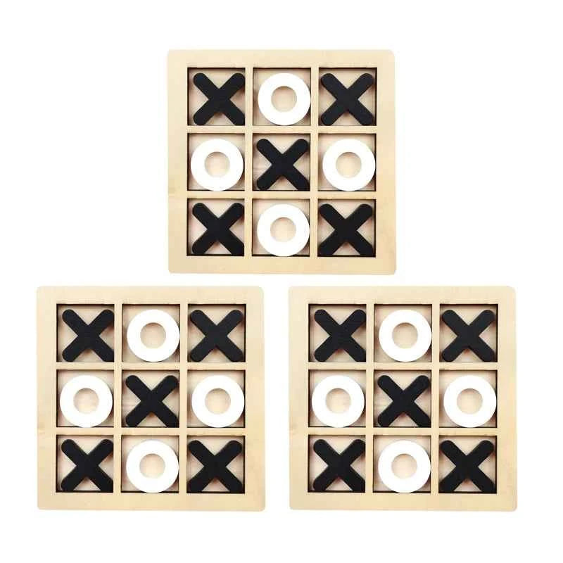 Montessori Play Game Wooden Toy Mini Chess Interaction Puzzle Training Brain Learing Early Educational Toys For Children Kids