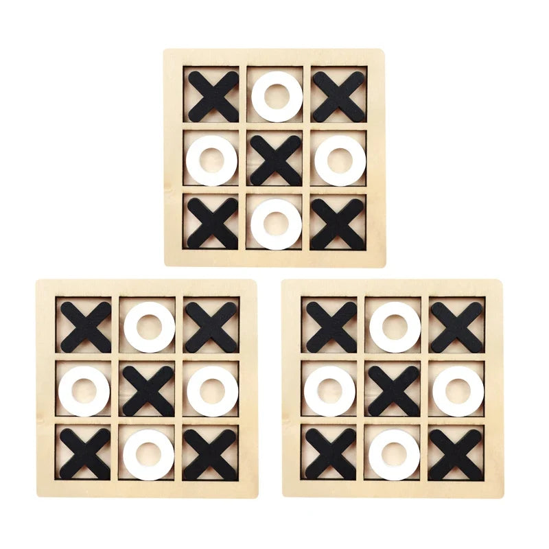 Montessori Wooden Mini Chess Brain Training Puzzle Toy for Kids