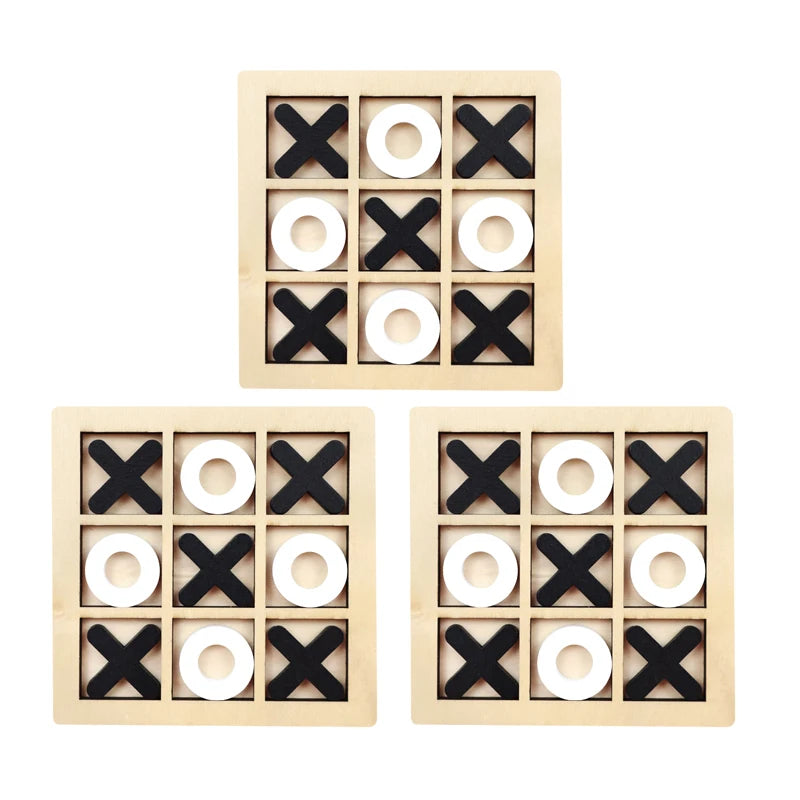 Montessori Play Game Wooden Toy Mini Chess Interaction Puzzle Training Brain Learing Early Educational Toys For Children Kids
