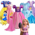 Girls Princess Dress Kids Disney Cosplay Cinderella Snow White Aurora Rapunzel Halloween Costume Children Birthday Party Dresses