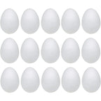 20pcs White Foam Eggs Easter DIY Painting Craft Fake Styrofoam Egg Easter Home Decoration Supplies Kids Favors Toy Gifts
