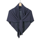 Solid Color Cotton Triangle Scarf Muslim Hijab Shawls Woman Soft Wraps Lady Fashion Causal Turban Islamic Jersey Headband