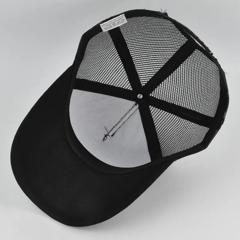 Custom Logo 5 Panel Mesh Baseball Cap for Outdoor Branding
