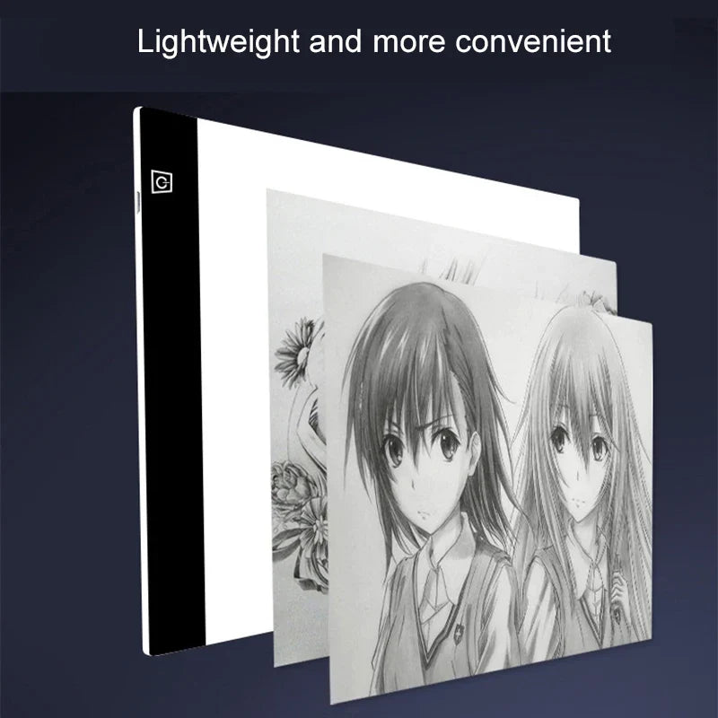 LED Drawing Copy Pad 3-Level Dimmable Light Tracing Board for Kids