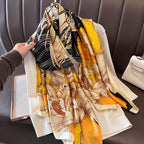 Spring Scarf Women's Luxury Design Polyester Material Smooth Scarf Soft Shawl Beach Scarf