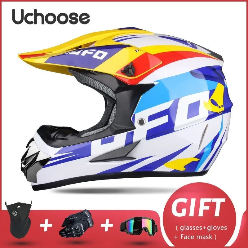 Free Gift For Adults Children Professional Off-road Helmet Motorcycle Helmet Downhill DOT Racing Motorcycle Motor Helmet