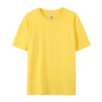 100% Cotton Solid Tshirts Men Woman Short Sleeve Fashion Brand Trend Casual Soft Clothing Tees Customized Products Summer Tops