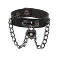 Punk Fashion Men Black Cuff Leather Bracelet Wristband Metal Rivets Stud Charm 80s Wrap Bangle for Women Rock Gothic Jewelry