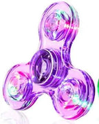 Crystal Luminous LED light Fidget Spinner Hand Top Spinners Glow in Dark EDC Stress Relief Toys Kinetic Gyroscope for Children