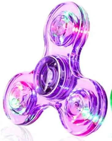 Crystal Luminous LED light Fidget Spinner Hand Top Spinners Glow in Dark EDC Stress Relief Toys Kinetic Gyroscope for Children