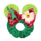 Cute Mouse Ears Velvet Scrunchies Hairband Women Elastic Ponytail Holder Girls Sequin Bow 2023 Kids Party DIY Hair Accessories