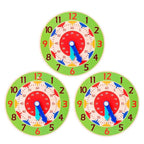 Kids Montessori Wooden Clock Toys Time Learning Teaching Aids Educational Toys For Children Primary School Clever Board Toy