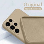 Case For Samsung Galaxy S26 S24 S23 S22 S25 Ultra S24 FE A57 A56 A55 A16 A17 5G S25 Edge Shockproof Liquid Silicone Phone Cover
