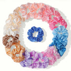 Satin Scrunchies Set for Women & Girls – 25/10/6 Pcs Elastic Hair Bands | Soft Silk Ponytail Holders & Fashion Hair Accessories