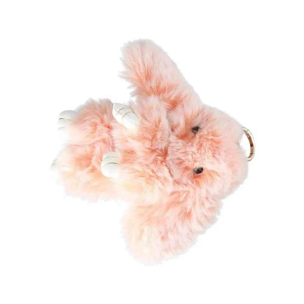Fluffy Bunny Plush Keychain Cute Rabbit Bag Charm