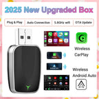 2025 NEW Wireless Carplay Adapter Android Auto 2in1 Smart Mini Box WIFI BT Auto Connect For Toyota Volvo Benz MG Kia MAZDA FORD