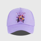 K-POP Girl Group Printed Mesh Cap, Breathable Summer Baseball Cap, Adjustable Unisex Sun Hat, Perfect for K-Pop Fans