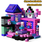 Magnetic Building Blocks Mine World Magnetic Pool Castle Villa Party Construction Brick Cube STEM Boy Girl Children Toy Set Gift