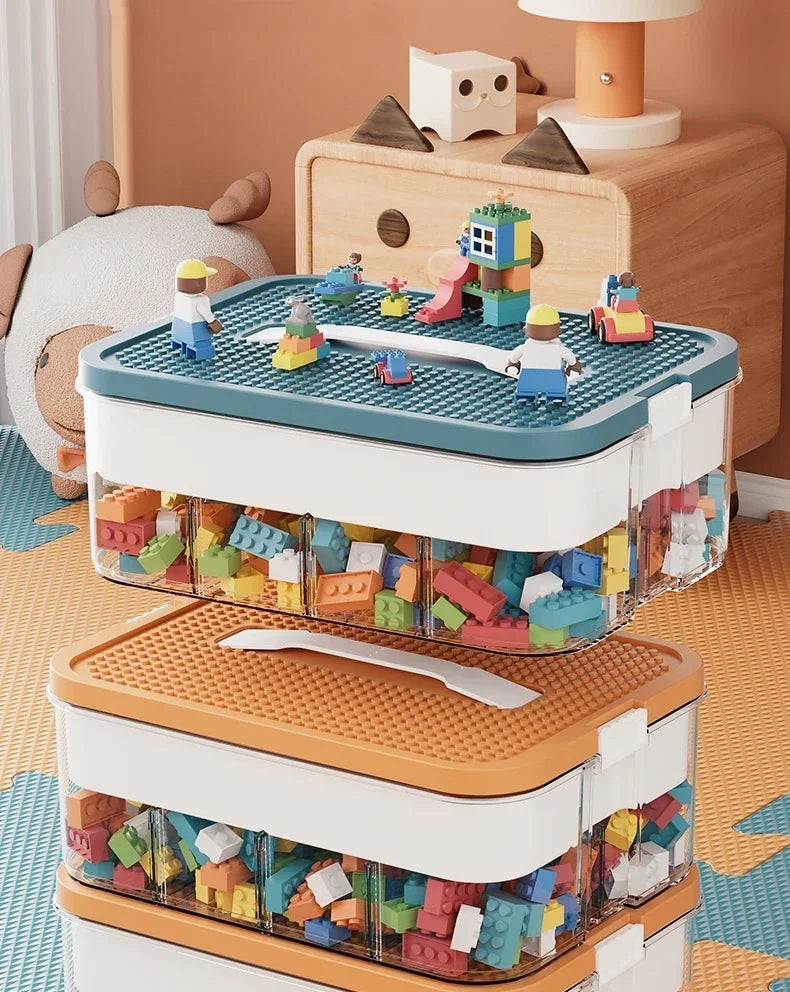 Plastic Storage Box For Lego Children Jigsaw Puzzle Building Block Container Classification Part Sort Box Kidroom Toy Organizer