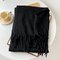 Pink Scarf Lady Autumn Winter Solid Simple Muffler Women Men Wool Blend Versatile Multi-color Soft Thermal Shawl Female Male